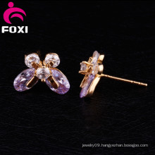 Butterfly Design Gold Plated Jewelry Fashion Stud Earrings